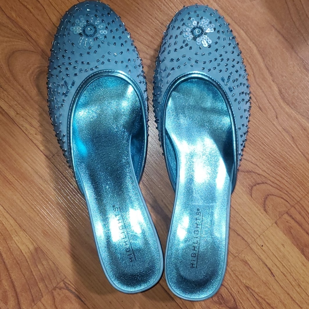Hand Beaded Size 11 Highlights Mule